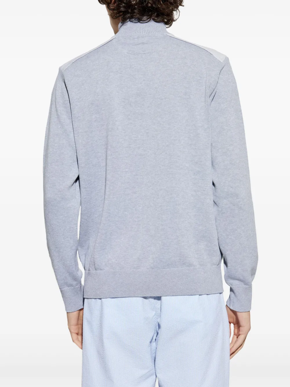 Shop Paul & Shark Panel-detail Jumper In Grey