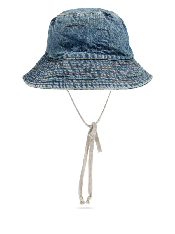 Rick Owens DRKSHDW Denim Bucket Hat | Blue | FARFETCH