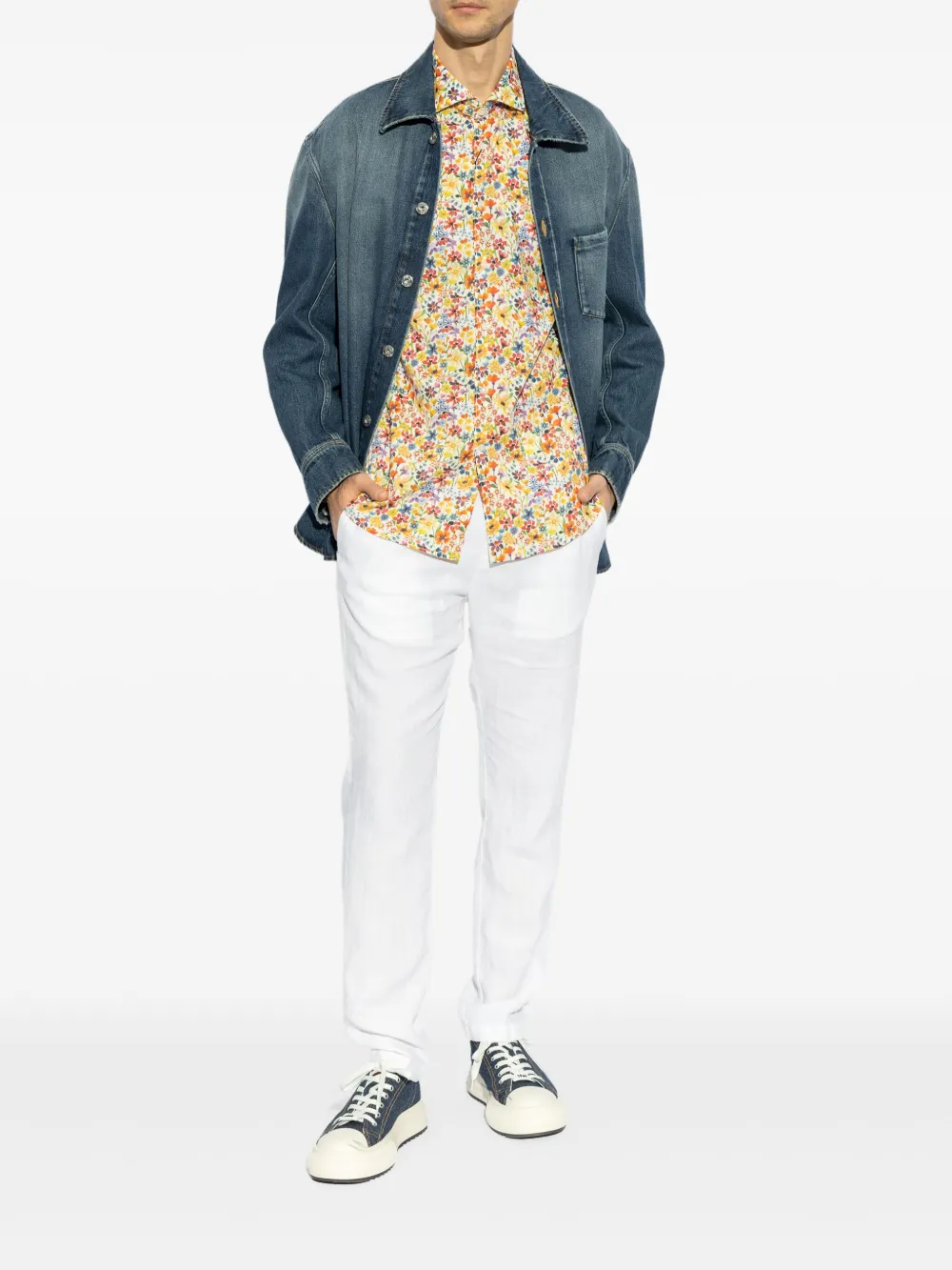 Paul & Shark floral-print shirt - Geel