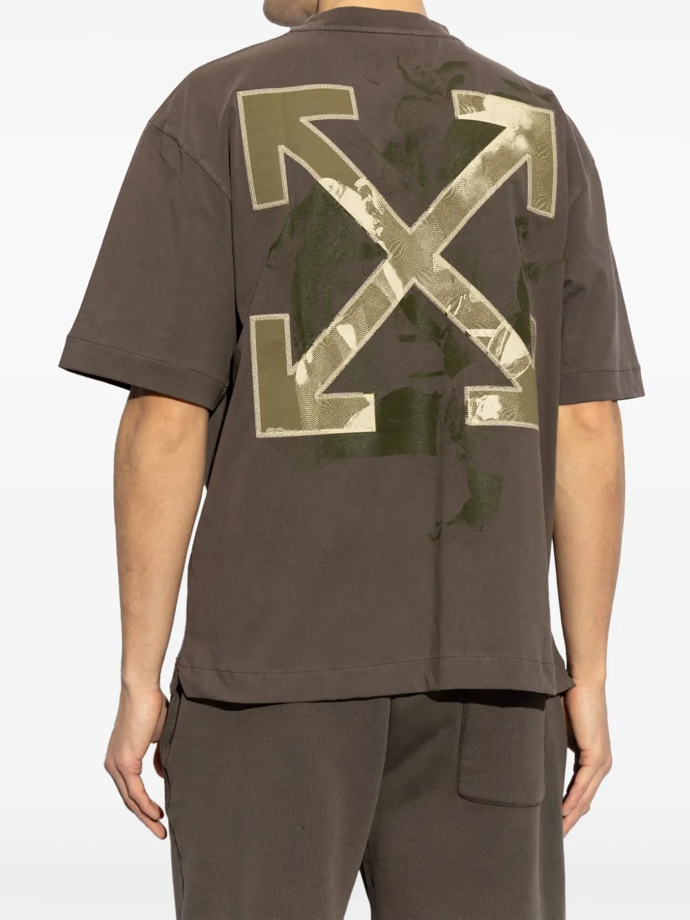 Off-White Off Stamp T-shirt Bruin