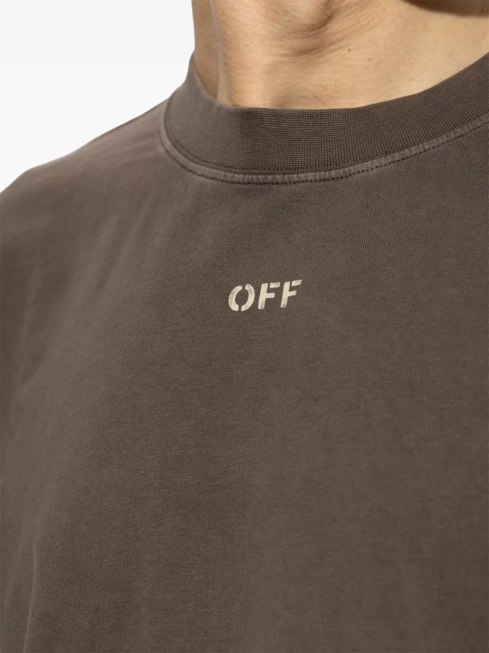 Off-White Off Stamp T-shirt Bruin