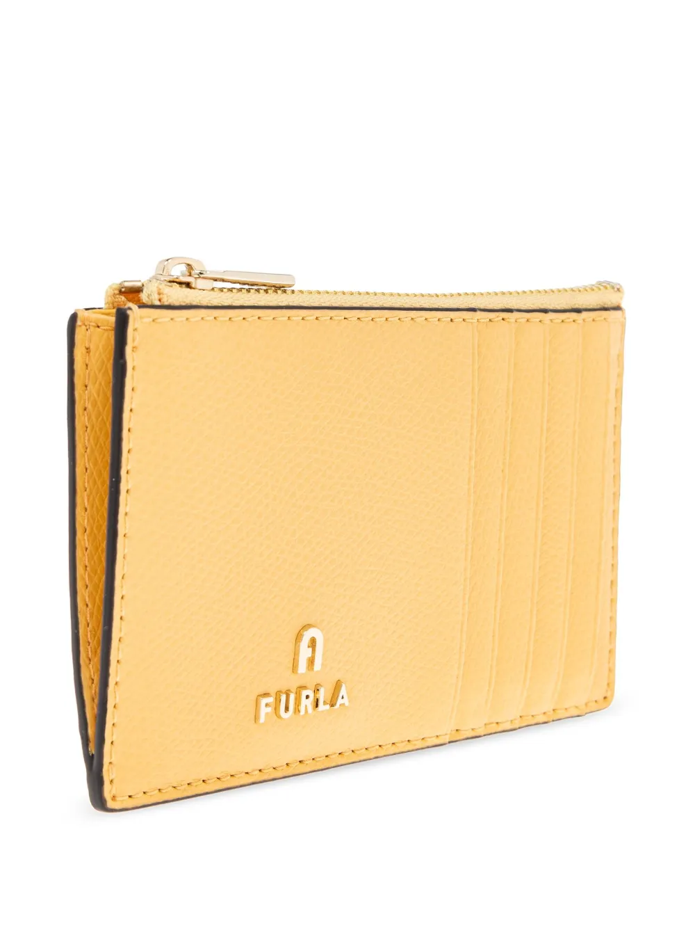 Shop Furla Camelia Card Holder In Yellow