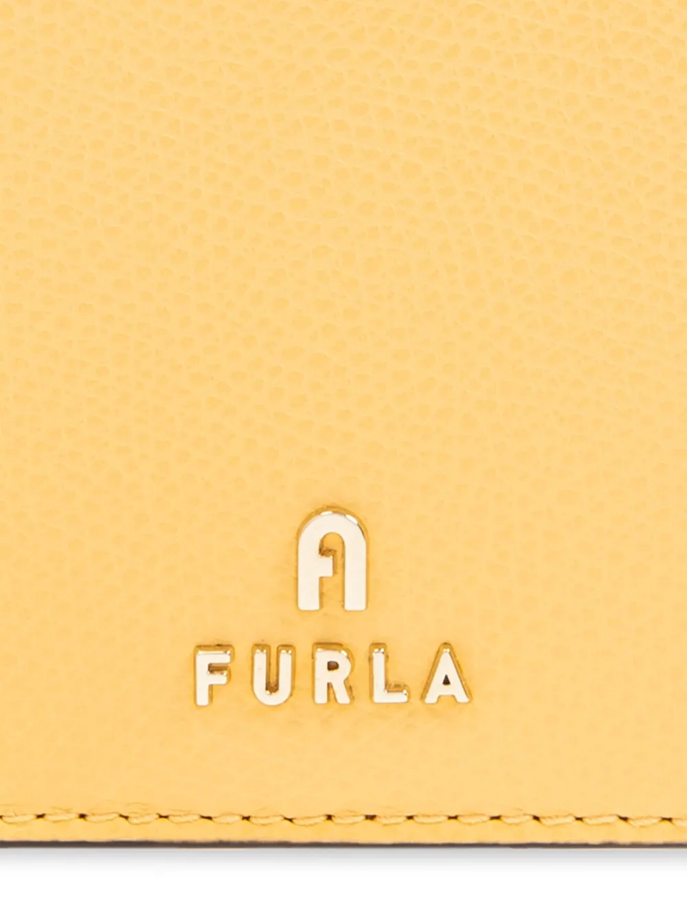 Shop Furla Camelia Card Holder In Yellow