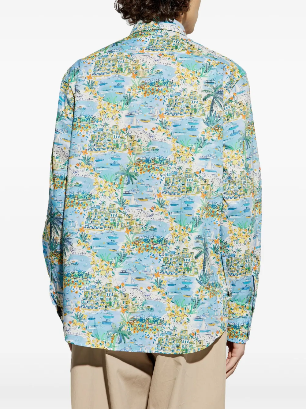 Shop Paul & Shark Graphic-print Shirt In Blue