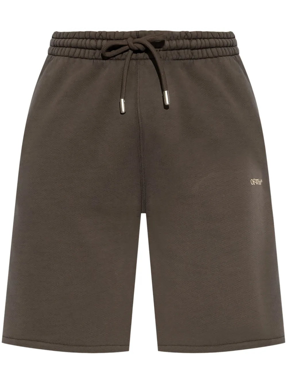 Off-White arrow-print cotton track shorts | Brown | Image 1