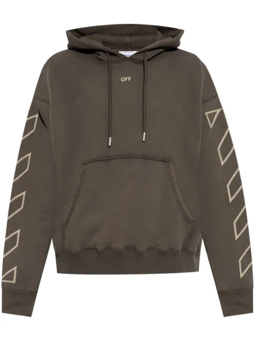 Hoodie en coton à appliqué Arrow - Off-White - Modalova