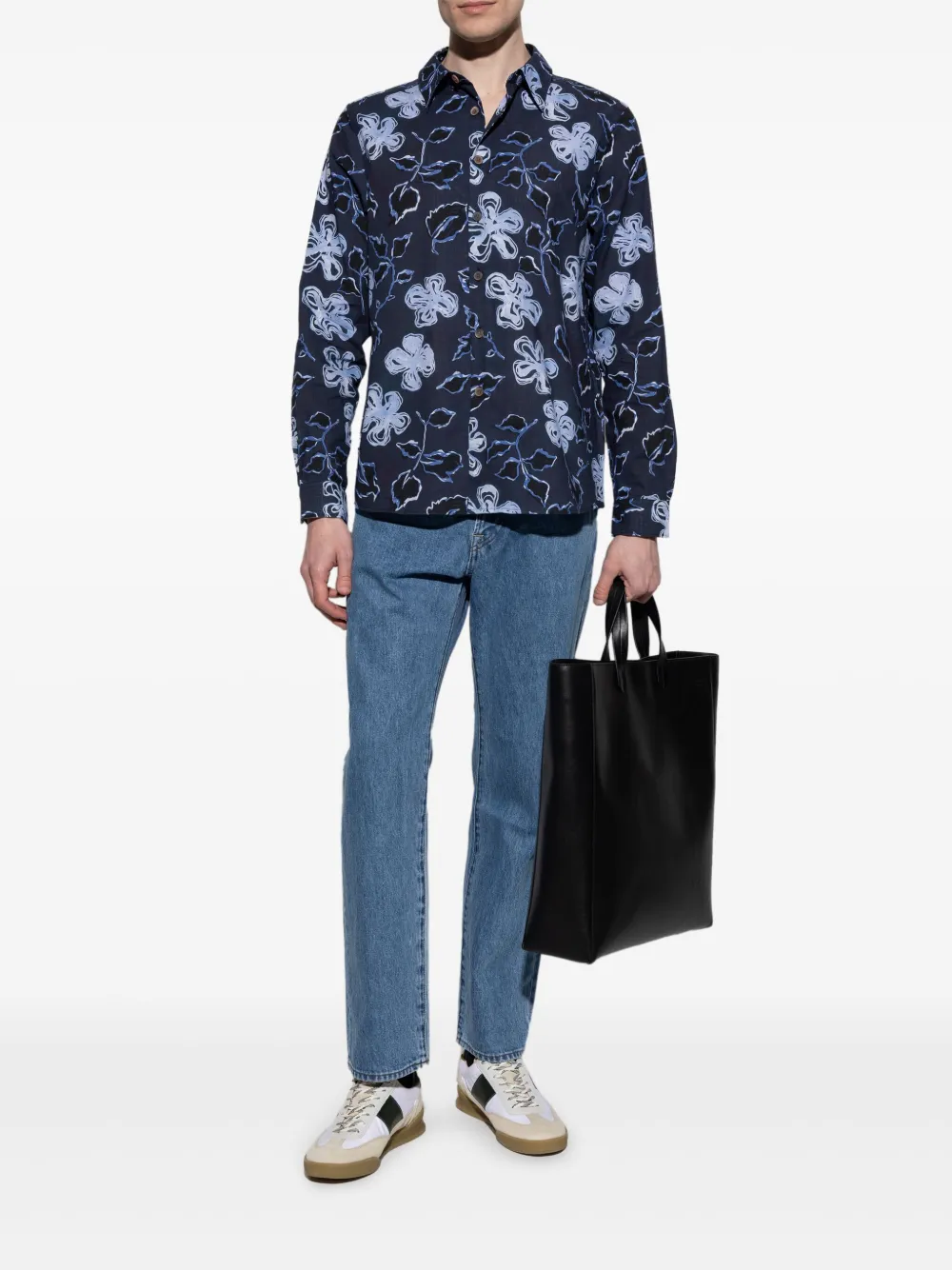 PS Paul Smith floral-print shirt - Blauw