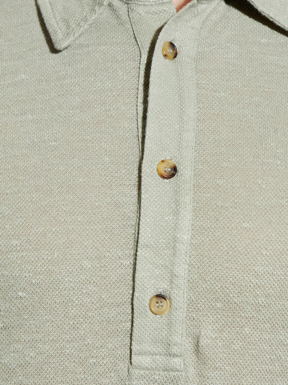Shop Paul Smith Linen Polo Shirt In Grün