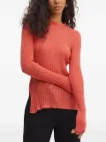BOSS ribbed side-split sweater - Orange