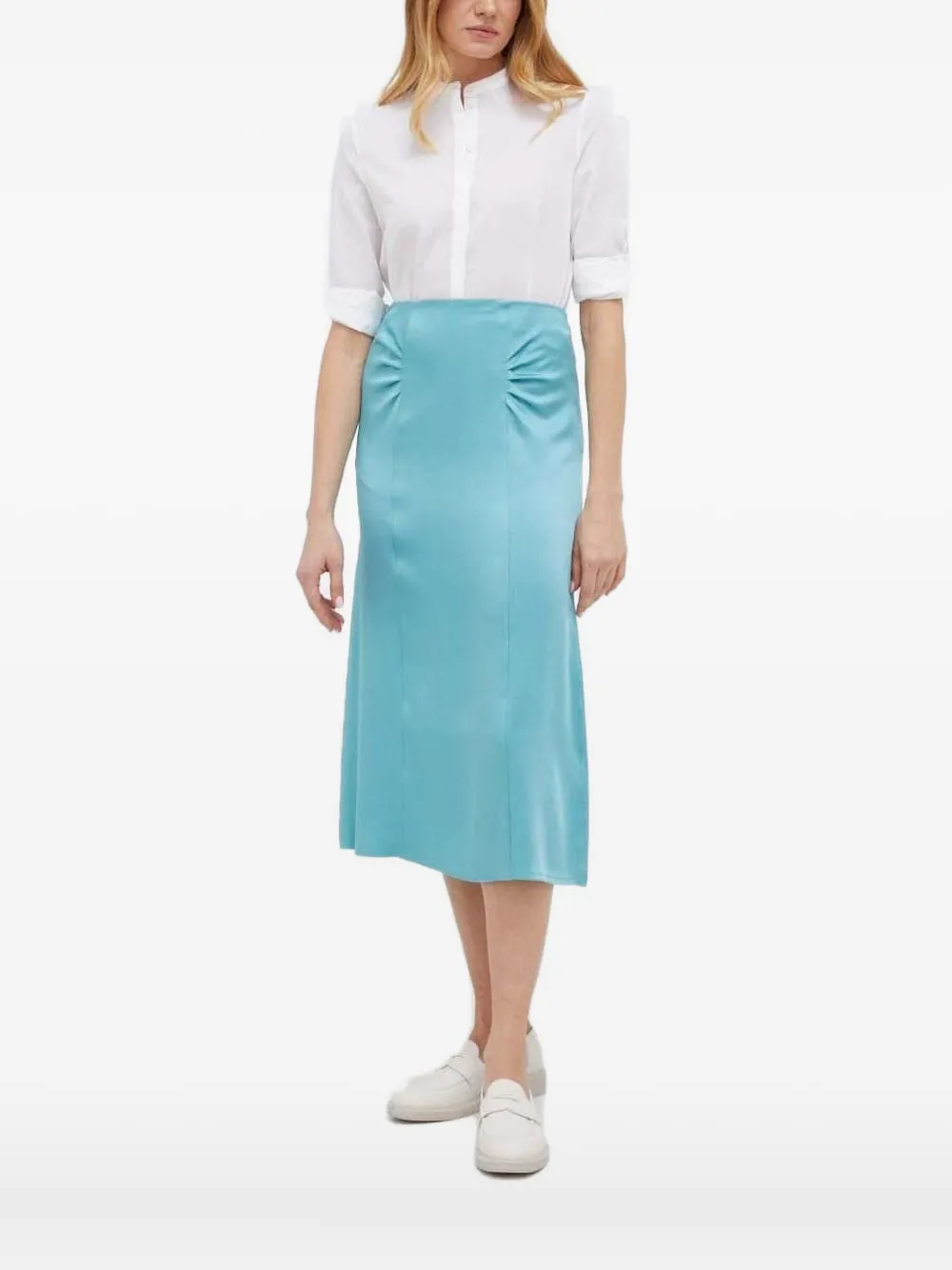 BOSS mandarin-collar shirt | White | Image 1