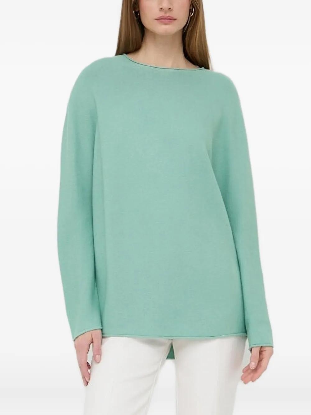 BOSS Trui met boothals Groen