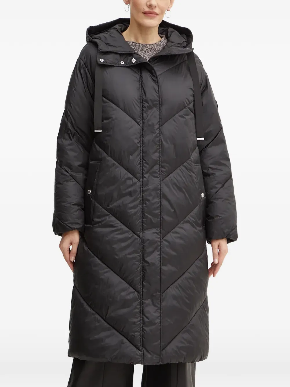 BOSS hooded quilted coat - Nero