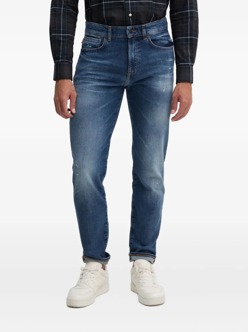 BOSS distressed-detail jeans | Blue | Image 1