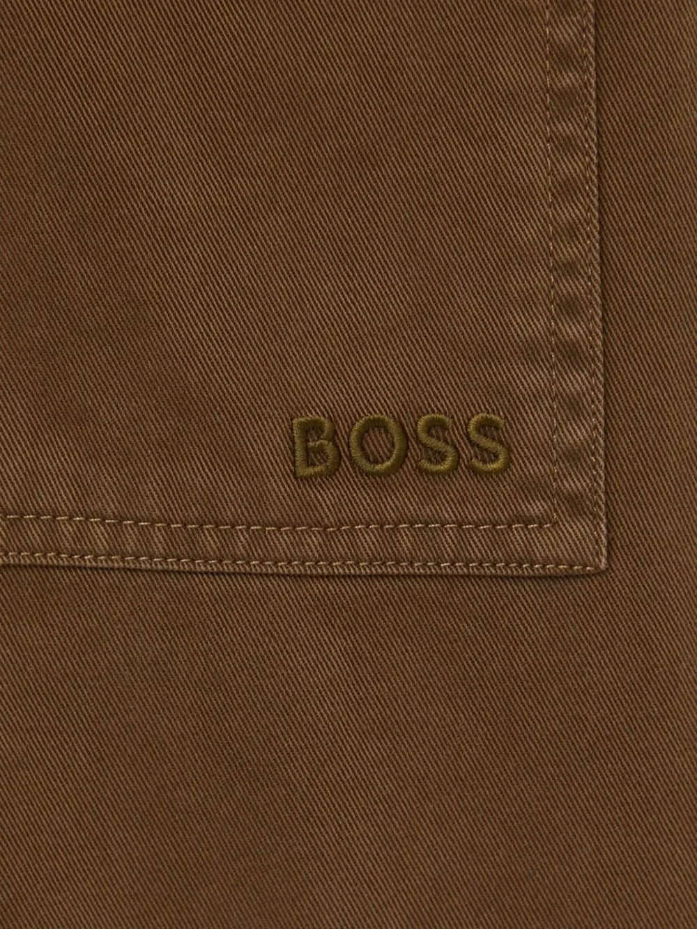 BOSS Shirtjack met opgestikte zakken Bruin