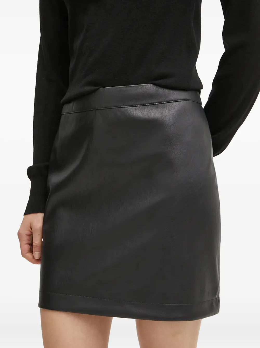 Hugo Boss Zip-fastening Mini Straight Skirt In Black