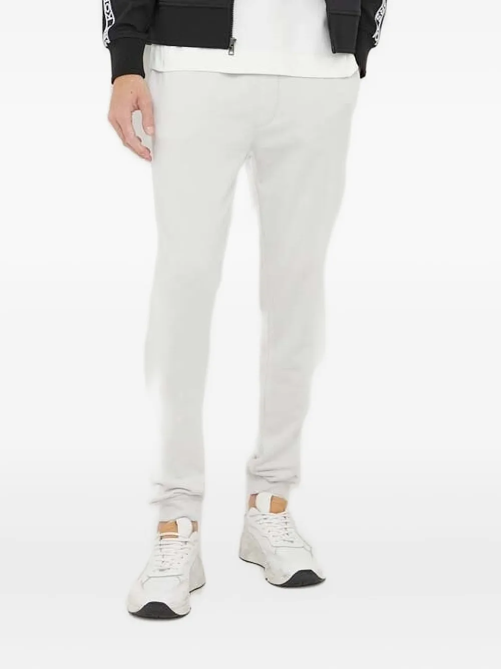 BOSS logo-patch trousers - Grigio