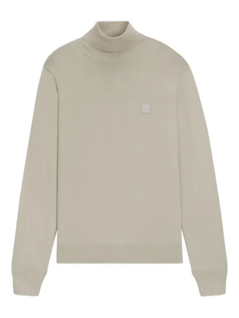 BOSS Akiro roll-neck logo-patch sweater