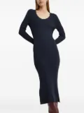 BOSS ribbed scoop-neck midi dress - Blue
