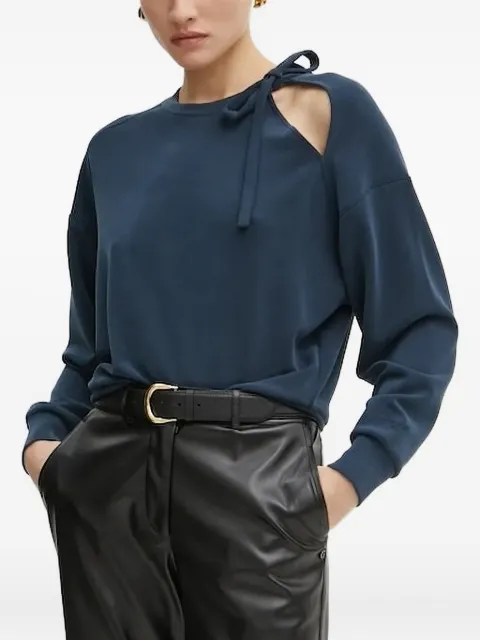 BOSS tie-detail cut-out sweatshirt