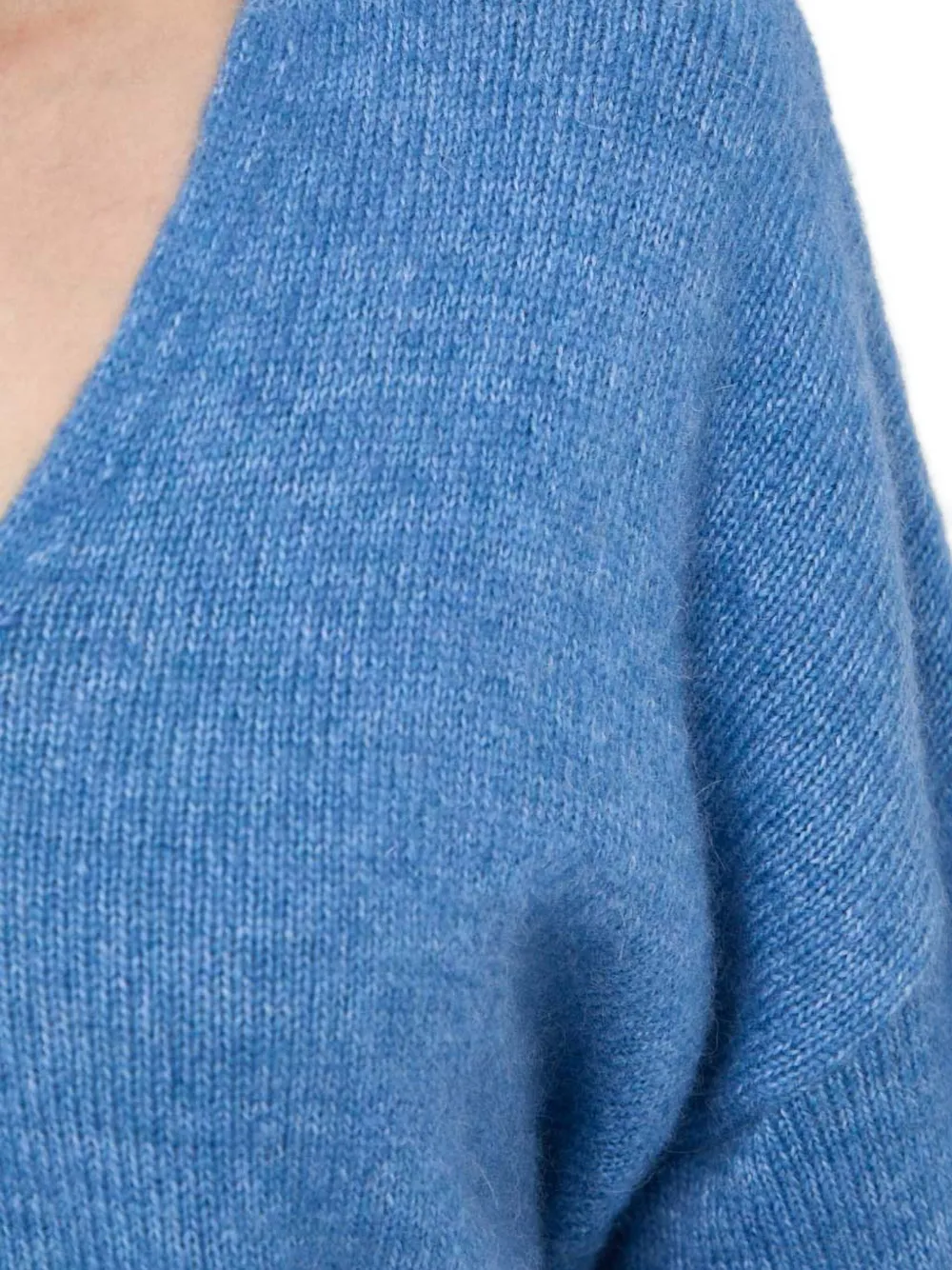 Hugo Boss V-neck Long-sleeves Sweater In Blue