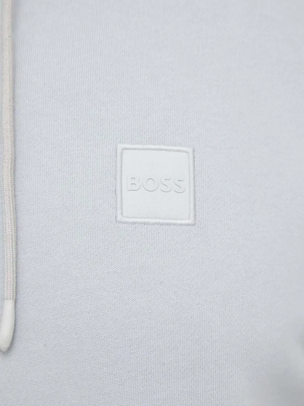 BOSS Hoodie met logopatch Grijs