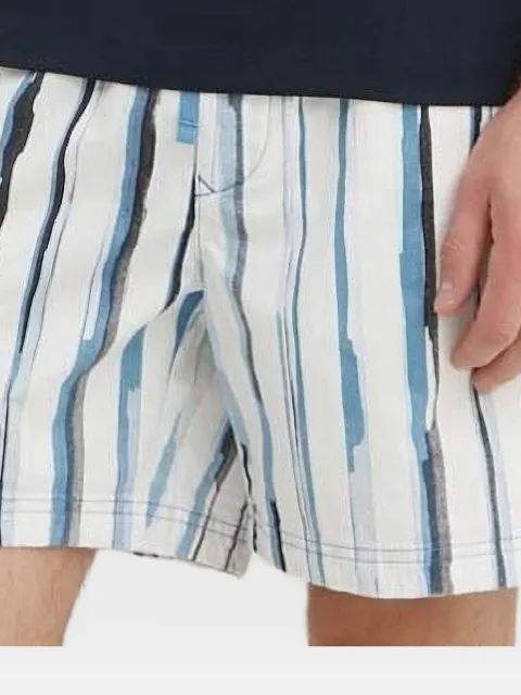 BOSS Gestreifte Shorts mit Kordelzug