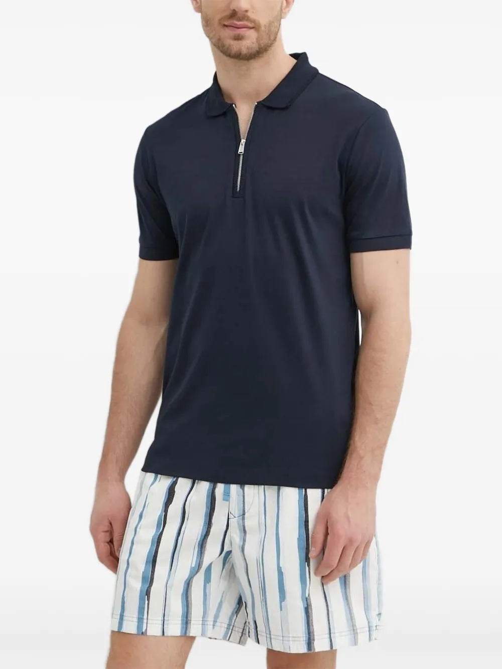 BOSS striped drawstring shorts | White | Image 1