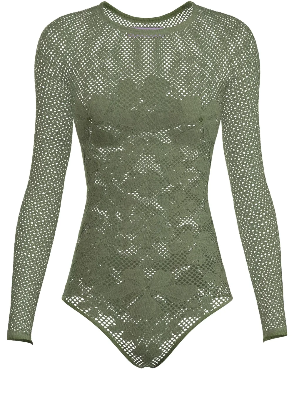 Maccapani Monogram Bodysuit In Green