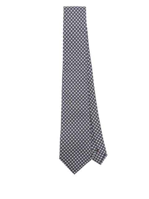 Canali patterned-jacquard silk tie 
