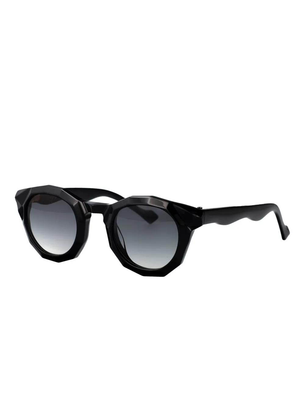 Yohji Yamamoto round-frame sunglasses - Zwart