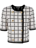 Elisabetta Franchi jacquard cardigan - White