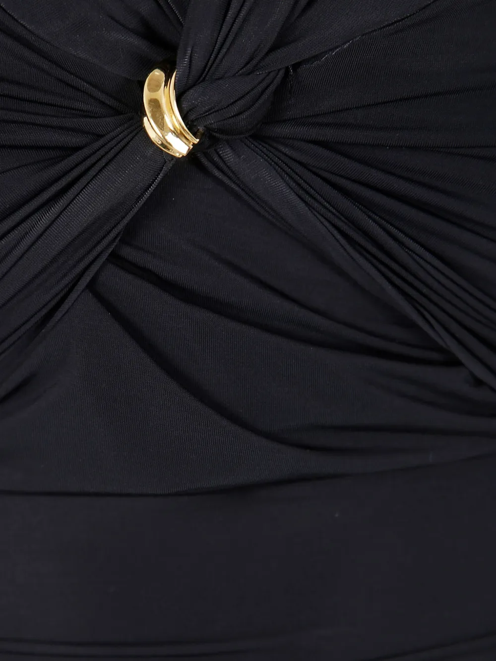 Elisabetta Franchi Organza top met juwelen detail Zwart