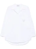 Blumarine logo-embellished shirt - White