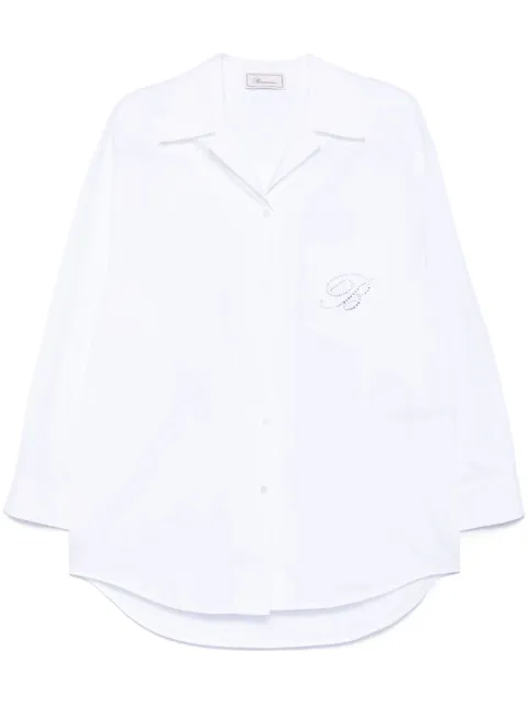 Blumarine camisa con detalles del logo