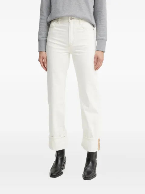 BOSS cuff-detail straight-leg jeans