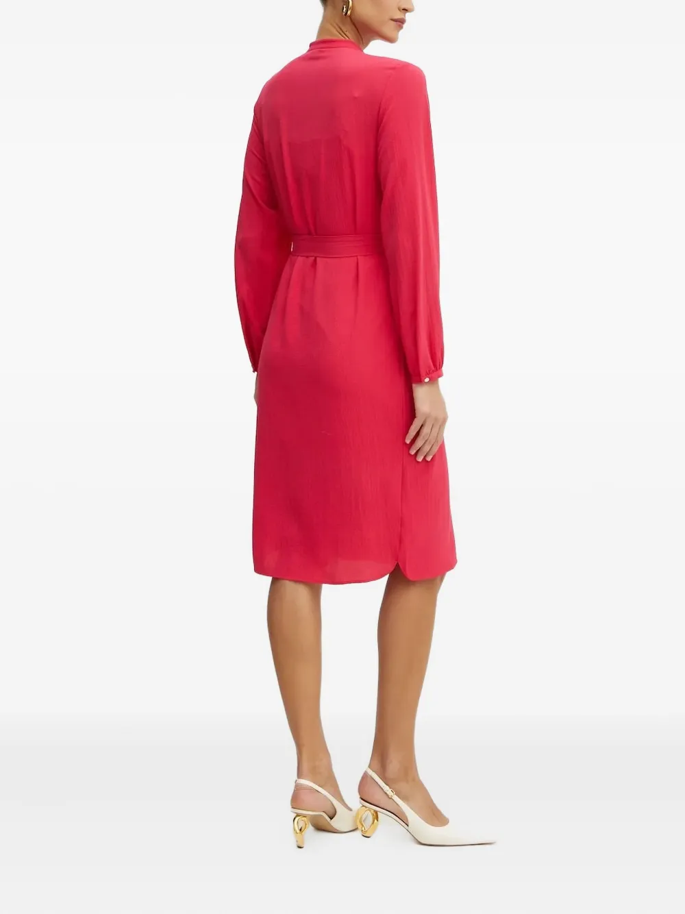BOSS Midi-jurk met knopen - Roze