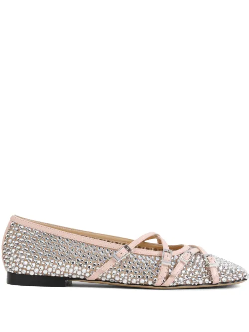Ballerines en mesh à ornements en cristal - MACH & MACH - Modalova