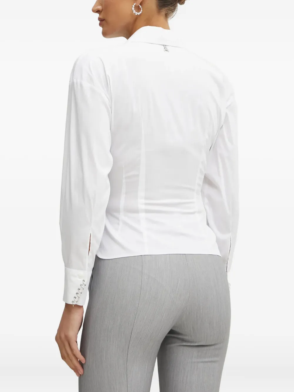 Patrizia Pepe Blouse met ring detail Wit