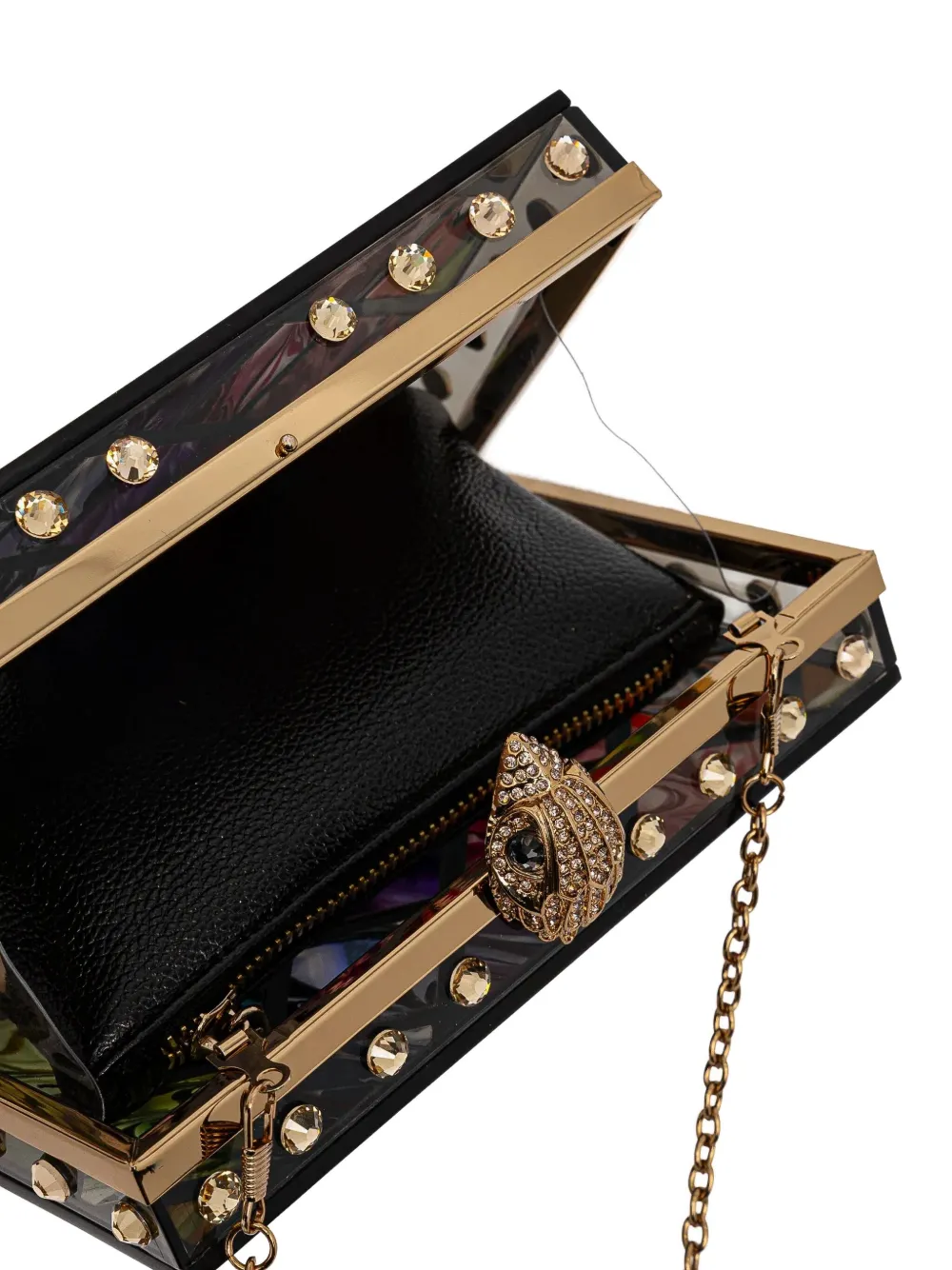Kurt Geiger London Gewatteerde clutch met kristallen Blauw