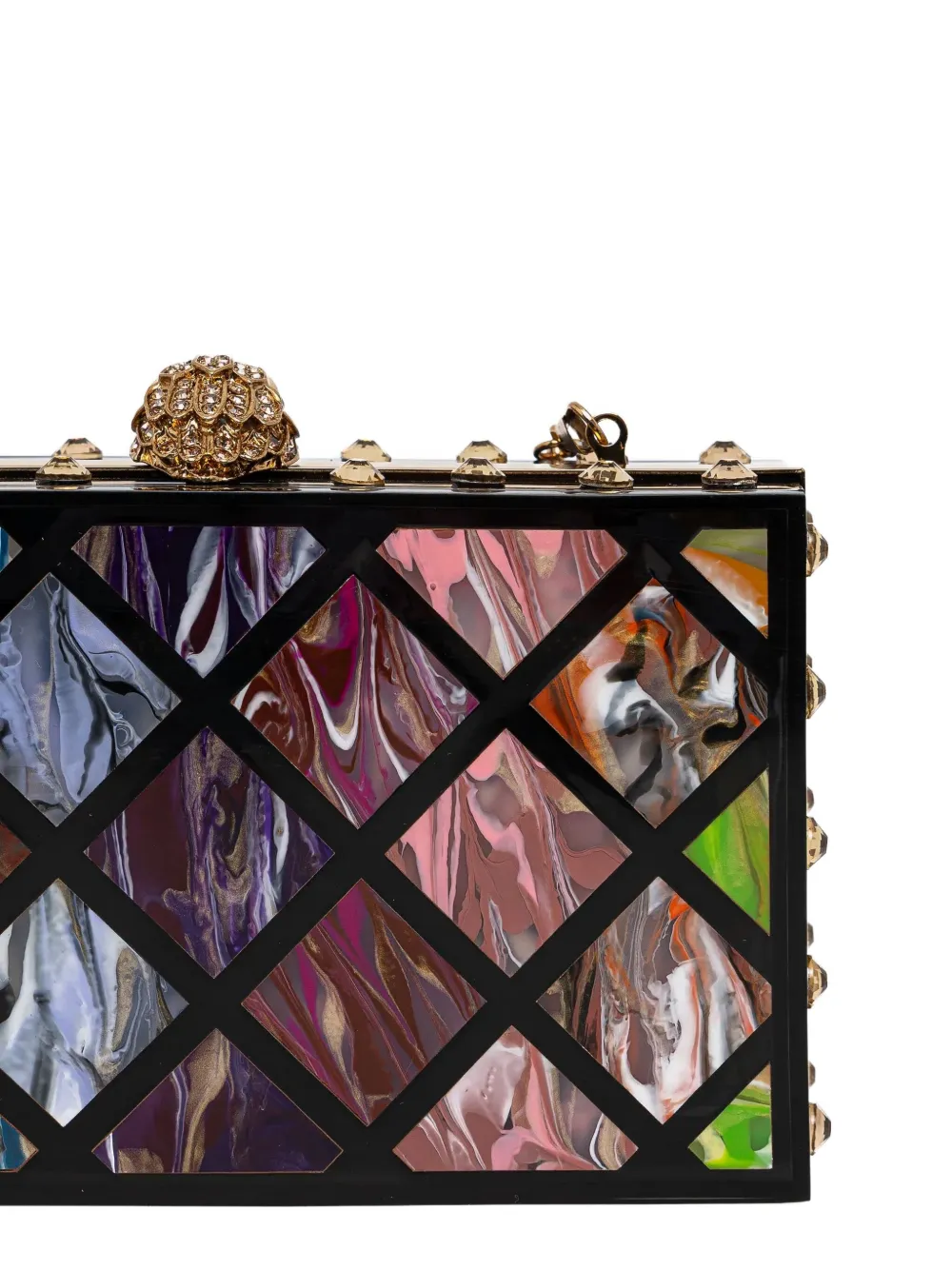 Kurt Geiger London Gewatteerde clutch met kristallen Blauw