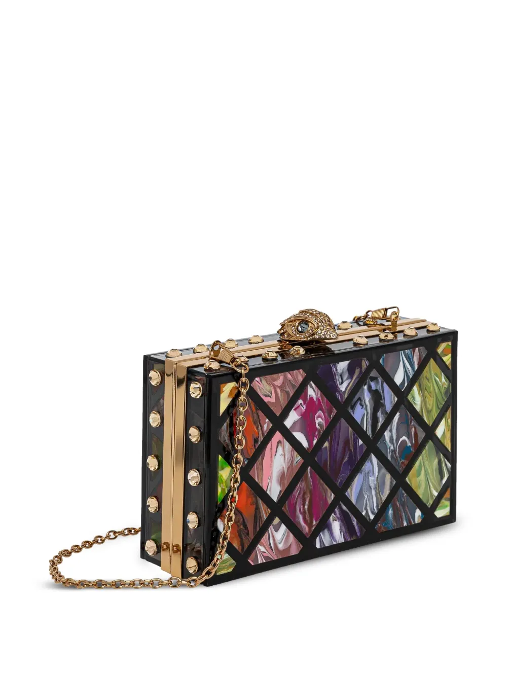 Kurt Geiger London crystal quilted clutch bag - Blauw