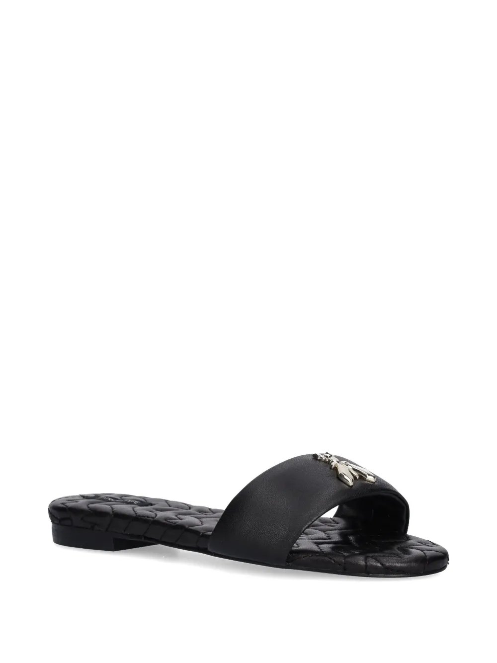 Patrizia Pepe leather slides - Zwart