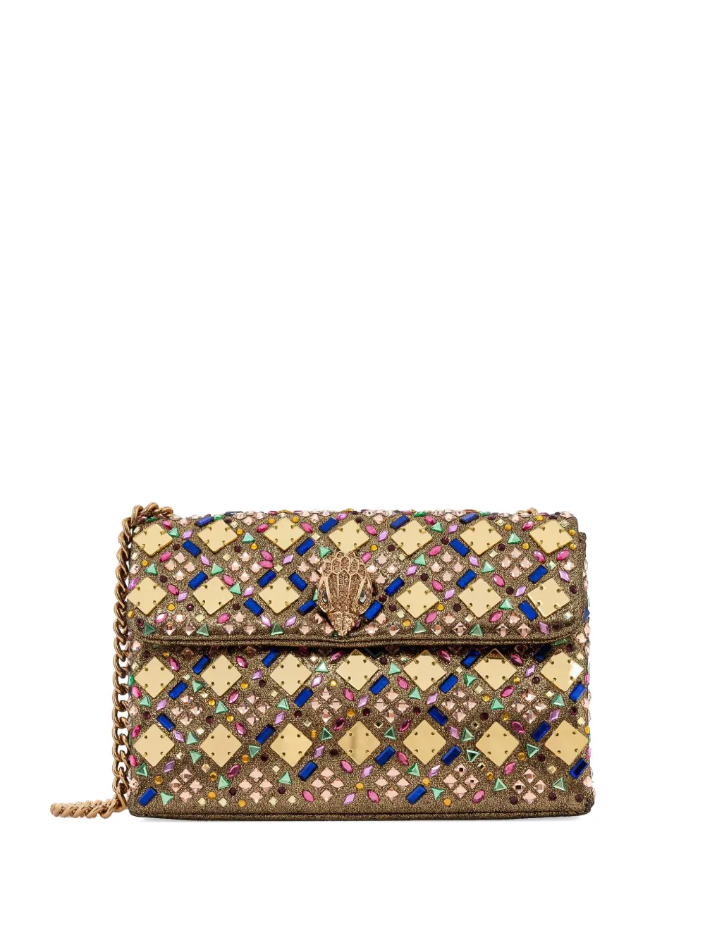Kurt Geiger London Kensington ショルダーバッグ M - ゴールドトーン Kurt Geiger London Kensington ショルダーバッグ M - ゴールドトーン
