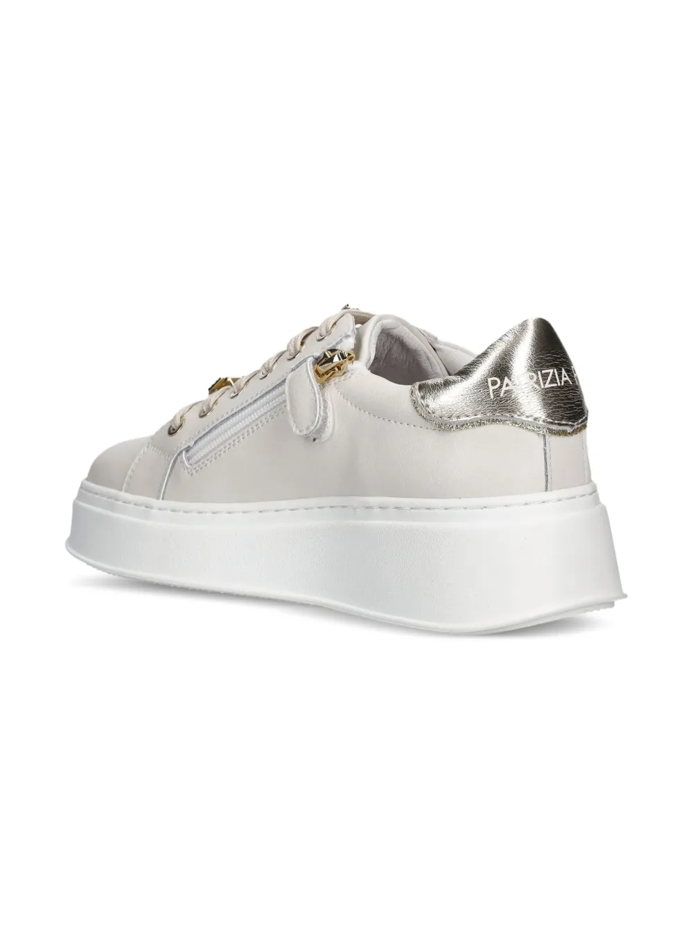 Patrizia Pepe girl logo-embellished sneakers White
