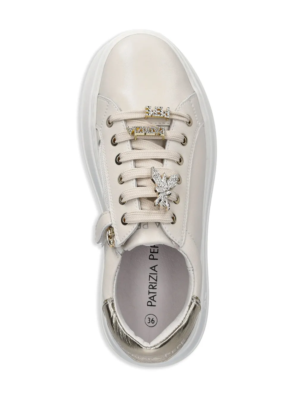 Patrizia Pepe girl logo-embellished sneakers White