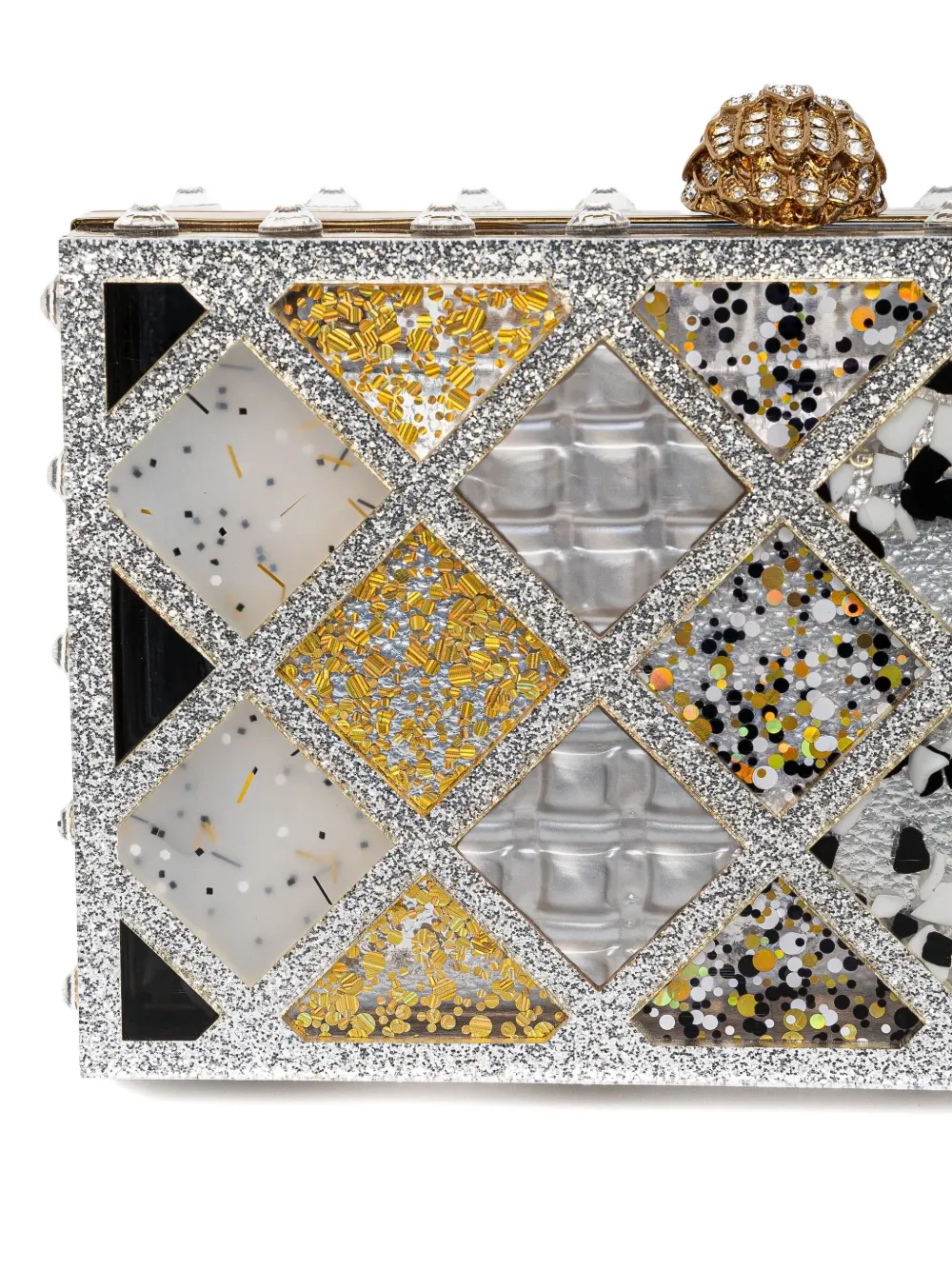 KURT GEIGER CRYSTAL-EMBELLISHED CLUTCH BAG 
