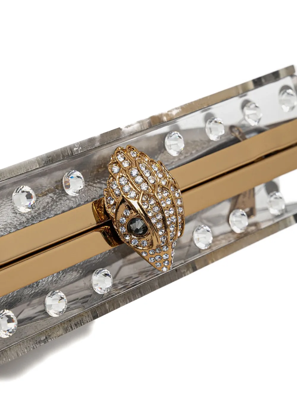 KURT GEIGER CRYSTAL-EMBELLISHED CLUTCH BAG 