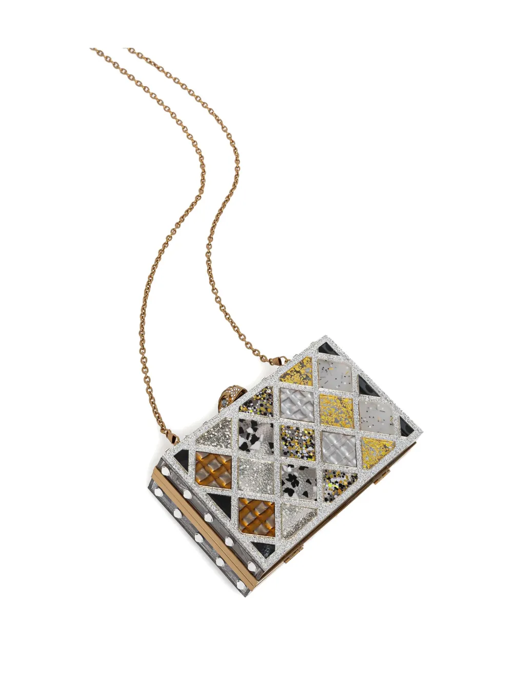 KURT GEIGER CRYSTAL-EMBELLISHED CLUTCH BAG 