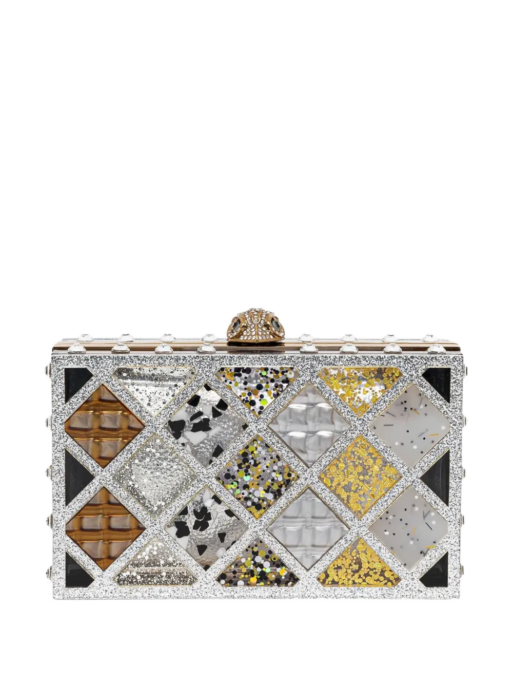 KURT GEIGER CRYSTAL-EMBELLISHED CLUTCH BAG 