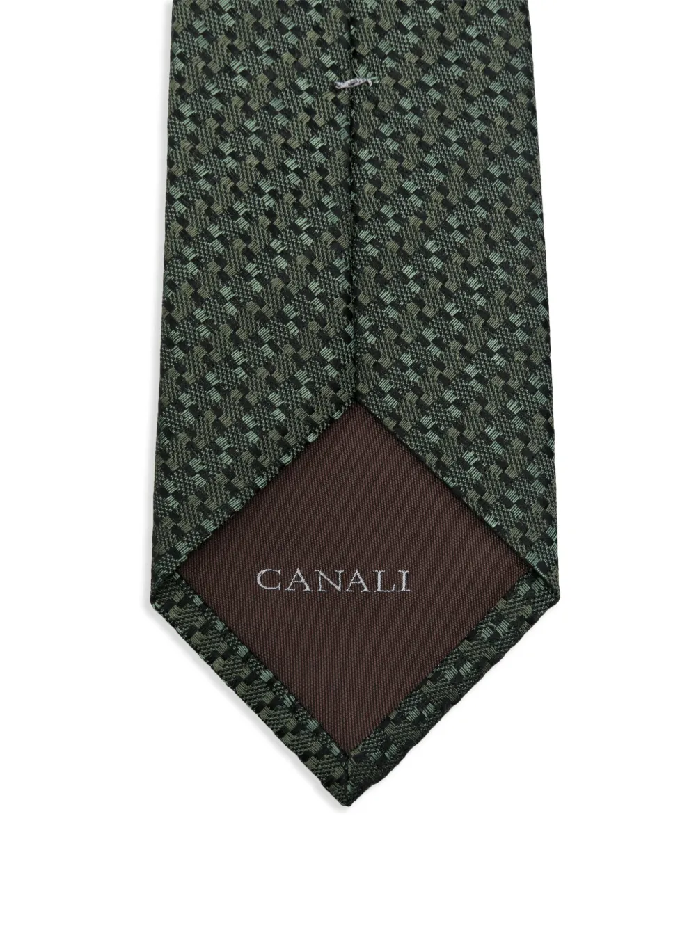Canali Stopdas met jacquard-patroon - Groen